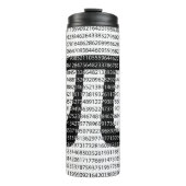 Oorspronkelijk zwart getal pi dag wiskundig symboo thermosbeker (Voorkant)