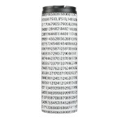 Oorspronkelijk zwart getal pi dag wiskundig symboo thermosbeker (Achterkant)