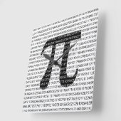 Oorspronkelijk zwart getal pi dag wiskundig symboo vierkante klok (Hoek)