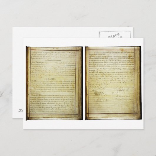 OORSPRONKELIJKE 14e wijziging Amerikaanse grondwet Briefkaart (Voorkant / Achterkant)