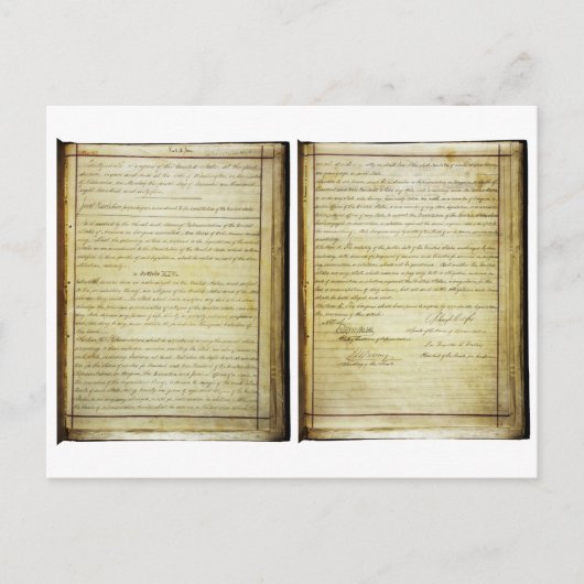 OORSPRONKELIJKE 14e wijziging Amerikaanse grondwet Briefkaart (Voorkant)