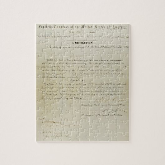 OORSPRONKELIJKE 15e wijziging Amerikaanse grondwet Legpuzzel (Verticaal)