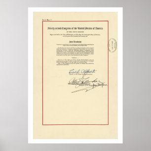 OORSPRONKELIJKE 26e wijziging Amerikaanse grondwet Poster