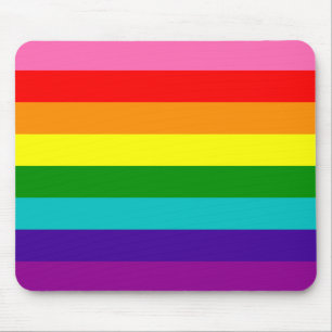 Oorspronkelijke 8-band LGBT Gay Pride Rainbow-vlag Muismat