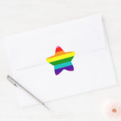 Oorspronkelijke 8-band LGBT Gay Pride Rainbow-vlag Ster Sticker (Envelop)