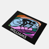 Oorspronkelijke Abstracte Art gepersonaliseerd voo Deurmat (Schuin)