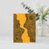 Oorspronkelijke abstracte kunst briefkaart (Staand voorkant)