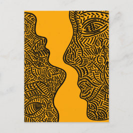 Oorspronkelijke abstracte kunst briefkaart