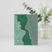 Oorspronkelijke abstracte kunst briefkaart (Staand voorkant)