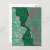 Oorspronkelijke abstracte kunst briefkaart (Voorkant / Achterkant)