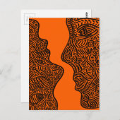 Oorspronkelijke abstracte kunst briefkaart (Voorkant / Achterkant)