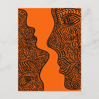 Oorspronkelijke abstracte kunst briefkaart