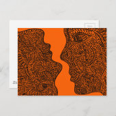 Oorspronkelijke abstracte kunst briefkaart (Voorkant / Achterkant)