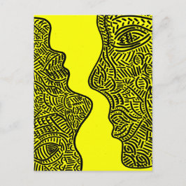 Oorspronkelijke abstracte kunst briefkaart