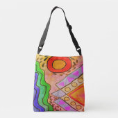 Oorspronkelijke Abstracte kunst Crossbody Tas (Achterkant)