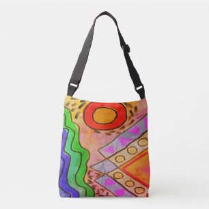 Oorspronkelijke Abstracte kunst Crossbody Tas