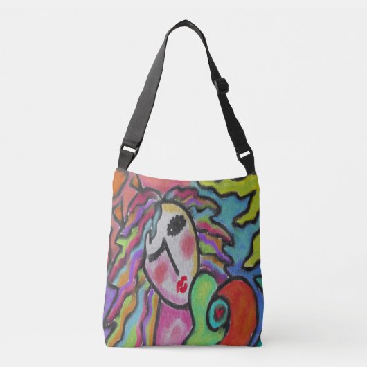 Oorspronkelijke Abstracte kunst Crossbody Tas (Voorkant)