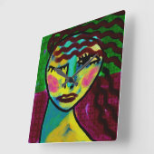 Oorspronkelijke Abstracte kunst denken Vierkante Klok (Hoek)