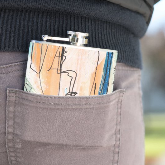 Oorspronkelijke Abstracte kunst Heupfles (Voorbeeld)