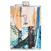 Oorspronkelijke Abstracte kunst Heupfles (Voorkant)