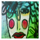 Oorspronkelijke Abstracte kunst Tegeltje (Voorkant)