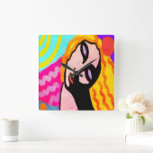 Oorspronkelijke Abstracte kunst Vierkante Klok (Huis)