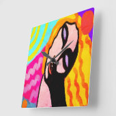 Oorspronkelijke Abstracte kunst Vierkante Klok (Hoek)