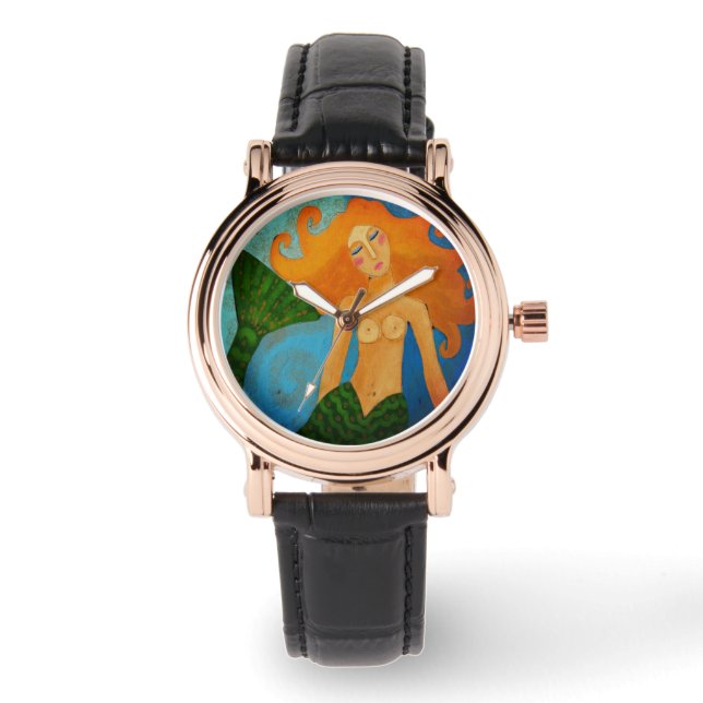 Oorspronkelijke Abstracte mermaid Wearable Art Horloge (Voorkant)
