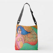 Oorspronkelijke Abstracte mermaïdschildering Crossbody Tas (Voorkant)