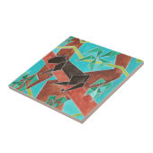 Oorspronkelijke Abstracte oerwoud panter Tegeltje (Zijkant)