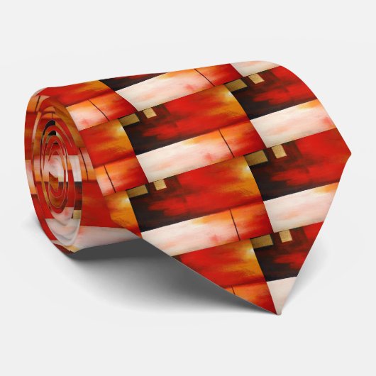 Oorspronkelijke Abstracte schilderkunst Stropdas (Opgerold)