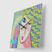 Oorspronkelijke Abstracte wandklok van het verfvie (Hoek)