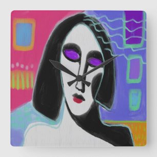 Oorspronkelijke Abstracte wandklok van het verfvie