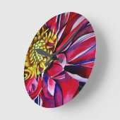 Oorspronkelijke abstracte waterverf van Dahlia flo Ronde Klok (Hoek)