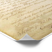 Oorspronkelijke Amerikaanse grondwet Pagina 1 Poster (Hoek)