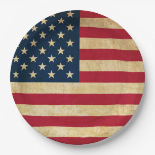 Oorspronkelijke  Amerikaanse vlag Papieren Bordje