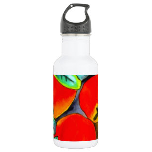 Oorspronkelijke aquarel kunstschilderij van rode a waterfles 