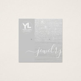 Oorspronkelijke beelden tonen Glamor Silver Glitte Vierkante Visitekaartjes