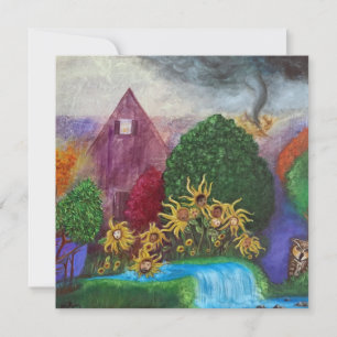 Oorspronkelijke begraven Agony-kunst Feestdagenkaart