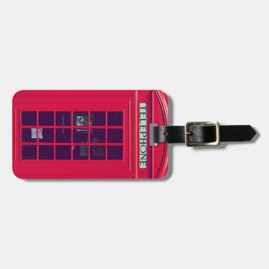 Oorspronkelijke british phone box bagagelabel (Voorkant horizontaal)