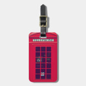 Oorspronkelijke british phone box bagagelabel (Voorkant verticaal)