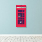 Oorspronkelijke british phone box canvas afdruk (Insitu (Houten vloer))