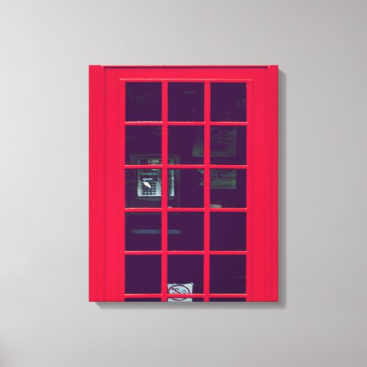 Oorspronkelijke british phone box canvas afdruk (Voorkant)