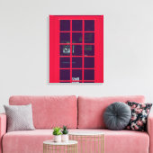 Oorspronkelijke british phone box canvas afdruk (Insitu (Woonkamer))