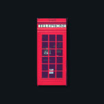 Oorspronkelijke british phone box canvas afdruk<br><div class="desc">The British red telephone box is a retro icon in the United Kingdom.</div>