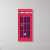 Oorspronkelijke british phone box canvas afdruk (Voorkant)
