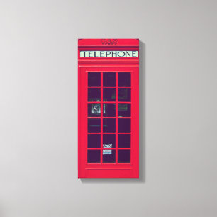 Oorspronkelijke british phone box canvas afdruk