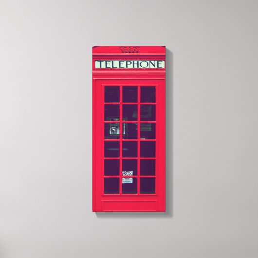 Oorspronkelijke british phone box canvas afdruk (Voorkant)