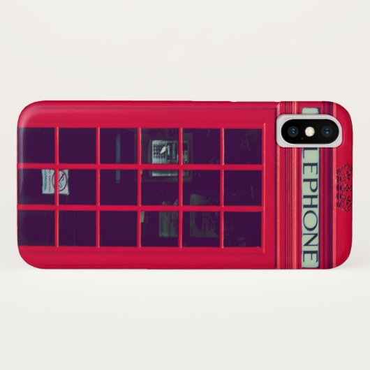 Oorspronkelijke british phone box Case-Mate iPhone case (Achterkant (horizontaal))