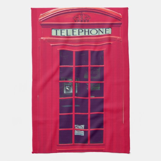 Oorspronkelijke british phone box theedoek (Verticaal)